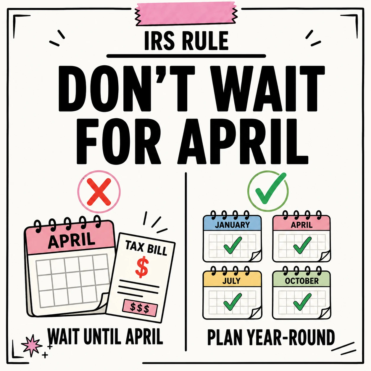 IRS Rule Flyer takeaway